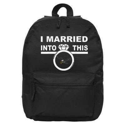 Funny I Married Into This Eagles Design Quote Cool Saying 16 in Basic Backpack