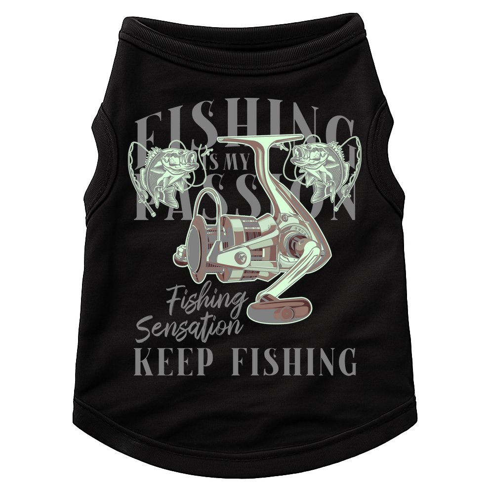 Fishing Is My Passion Doggie Tank