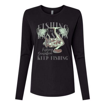 Fishing Is My Passion Womens Cotton Relaxed Long Sleeve T-Shirt