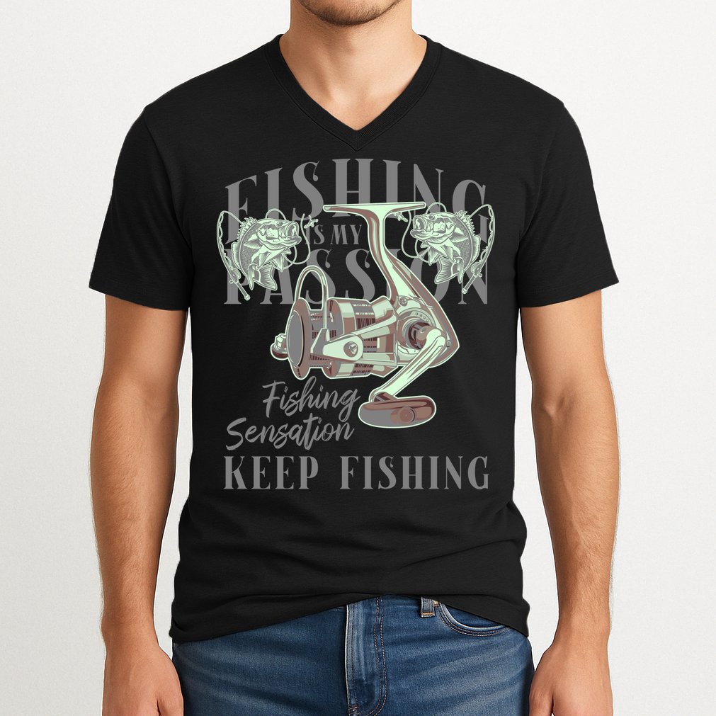 Fishing Is My Passion V-Neck T-Shirt