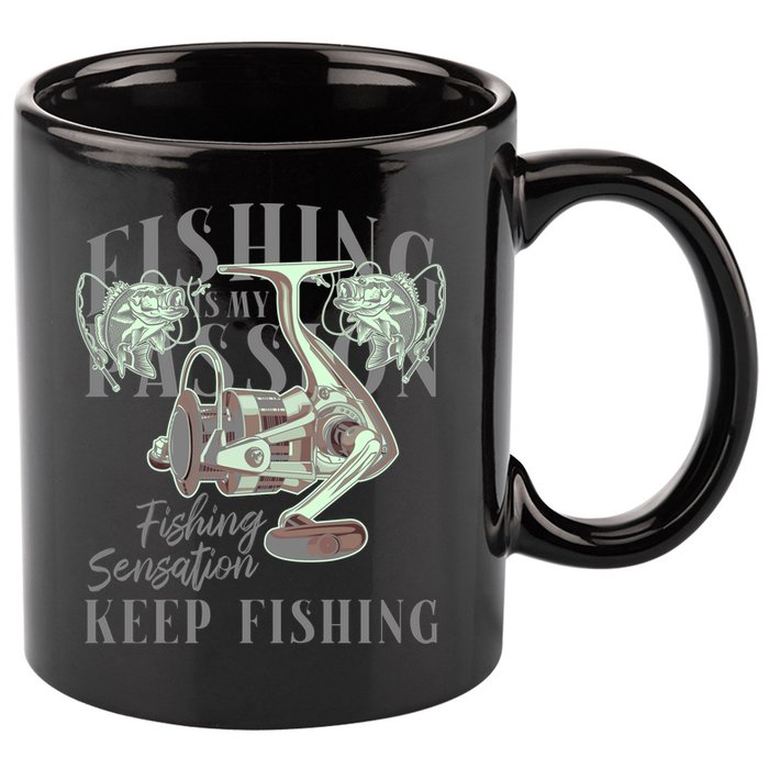 Fishing Is My Passion 11oz C Handle Ceramic Mug