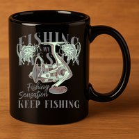 Fishing Is My Passion 11oz C Handle Ceramic Mug