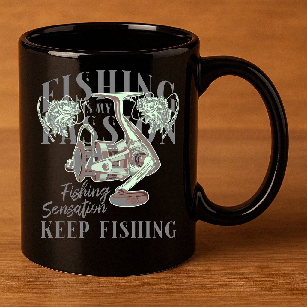 Fishing Is My Passion 11oz C Handle Ceramic Mug