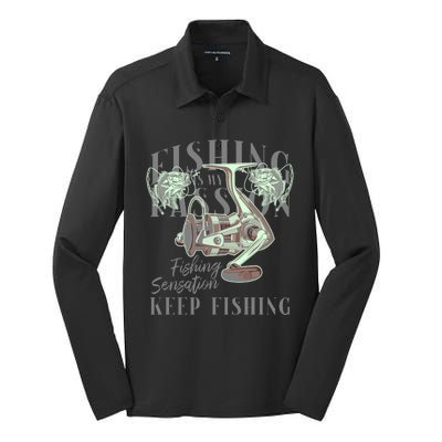 Fishing Is My Passion Silk Touch Performance Long Sleeve Polo