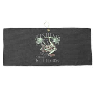 Fishing Is My Passion Large Microfiber Waffle Golf Towel