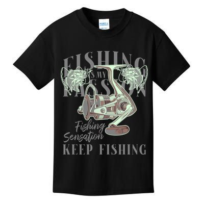 Fishing Is My Passion Kids T-Shirt