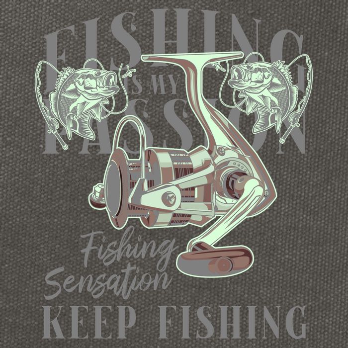 Fishing Is My Passion Cotton Canvas Backpack