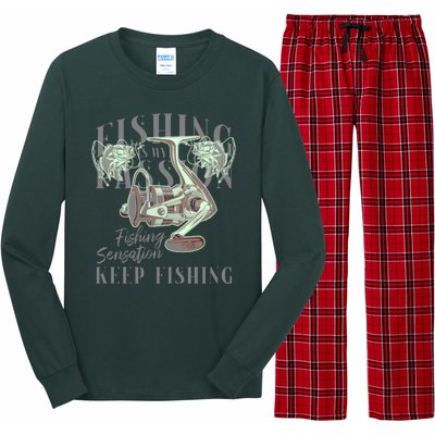 Fishing Is My Passion Long Sleeve Pajama Set