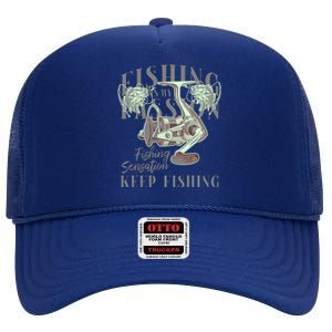 Fishing Is My Passion High Crown Mesh Back Trucker Hat