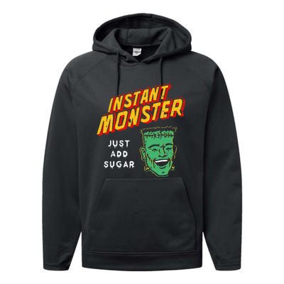 Funny Instant Monster Just Add Sugar Halloween Performance Fleece Hoodie