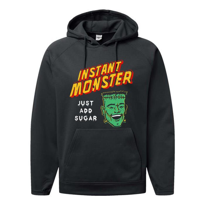 Funny Instant Monster Just Add Sugar Halloween Performance Fleece Hoodie