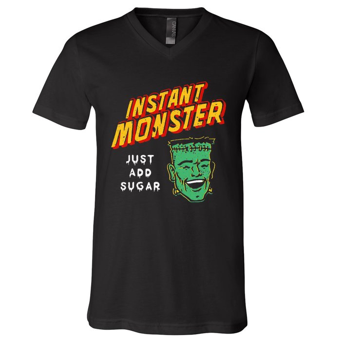 Funny Instant Monster Just Add Sugar Halloween V-Neck T-Shirt