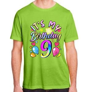 Funny Its My Birthday 9 Years Old 9th Birthday Adult ChromaSoft Performance T-Shirt