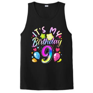 Funny Its My Birthday 9 Years Old 9th Birthday PosiCharge Competitor Tank