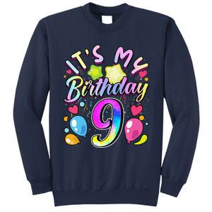 Funny Its My Birthday 9 Years Old 9th Birthday Sweatshirt