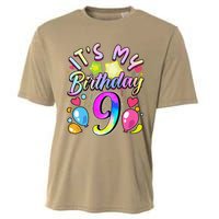 Funny Its My Birthday 9 Years Old 9th Birthday Cooling Performance Crew T-Shirt