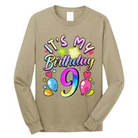 Funny Its My Birthday 9 Years Old 9th Birthday Long Sleeve Shirt