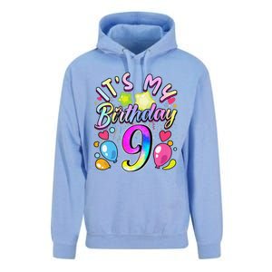 Funny Its My Birthday 9 Years Old 9th Birthday Unisex Surf Hoodie