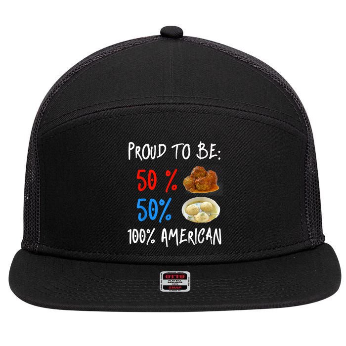 Funny Italian Meat Matzoh Ball Jewish Food Lover 7 Panel Mesh Trucker Snapback Hat