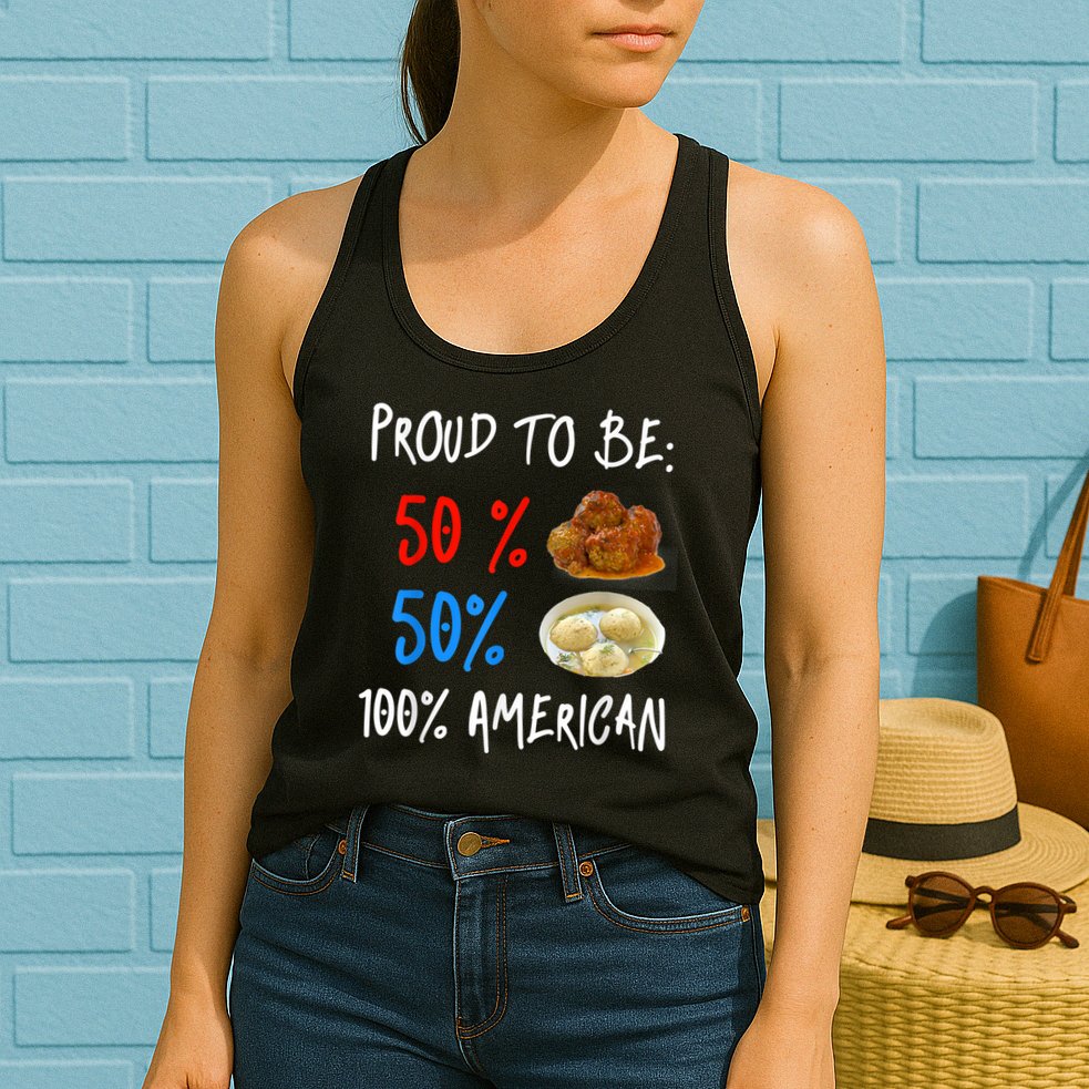 Funny Italian Meat Matzoh Ball Jewish Food Lover Womens Tank Top