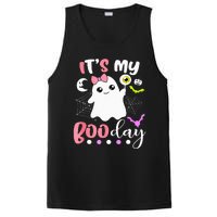 Funny Its My Boo Day Cute Halloween Birthday Ghost Pink Bow PosiCharge Competitor Tank