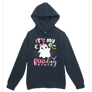 Funny Its My Boo Day Cute Halloween Birthday Ghost Pink Bow Urban Pullover Hoodie