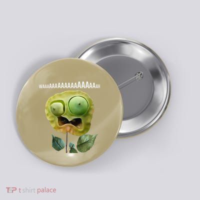 Funny Internet Meme Plant Screaming Waaaah Demotivational Button