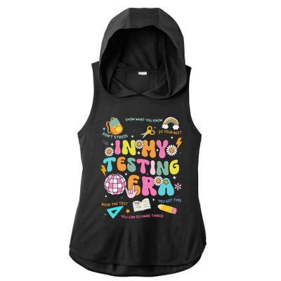 Funny In My Testing Era Test Day Teacher Day Ladies PosiCharge Tri-Blend Wicking Draft Hoodie Tank