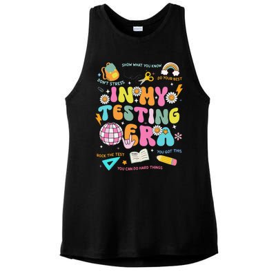 Funny In My Testing Era Test Day Teacher Day Ladies PosiCharge Tri-Blend Wicking Tank