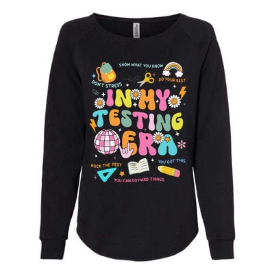 Funny In My Testing Era Test Day Teacher Day Womens California Wash Sweatshirt