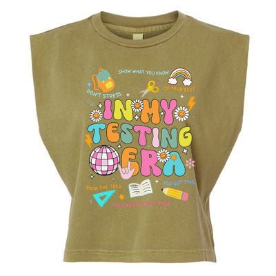 Funny In My Testing Era Test Day Teacher Day Garment-Dyed Women's Muscle Tee