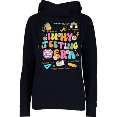 Funny In My Testing Era Test Day Teacher Day Womens Funnel Neck Pullover Hood