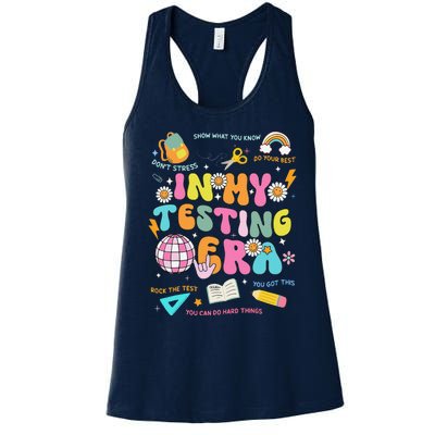 Funny In My Testing Era Test Day Teacher Day Women's Racerback Tank