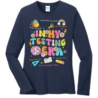 Funny In My Testing Era Test Day Teacher Day Ladies Long Sleeve Shirt