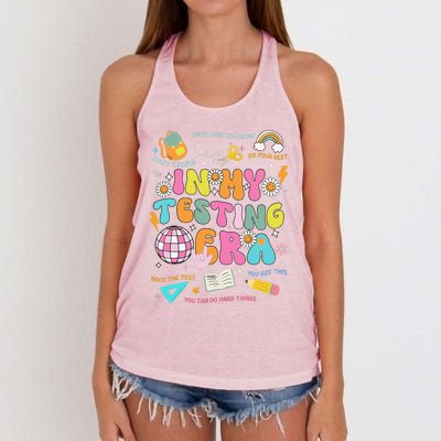 Funny In My Testing Era Test Day Teacher Day Women's Knotted Racerback Tank