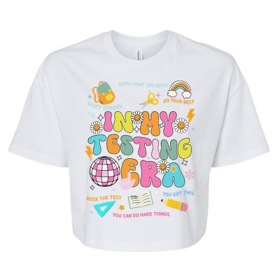 Funny In My Testing Era Test Day Teacher Day Bella+Canvas Jersey Crop Tee