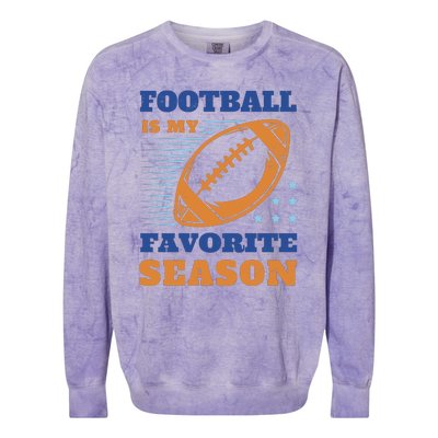 Football Is My Favorite Season Colorblast Crewneck Sweatshirt