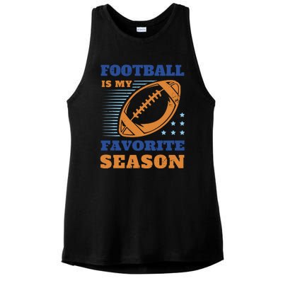 Football Is My Favorite Season Ladies PosiCharge Tri-Blend Wicking Tank