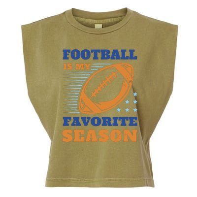 Football Is My Favorite Season Garment-Dyed Women's Muscle Tee