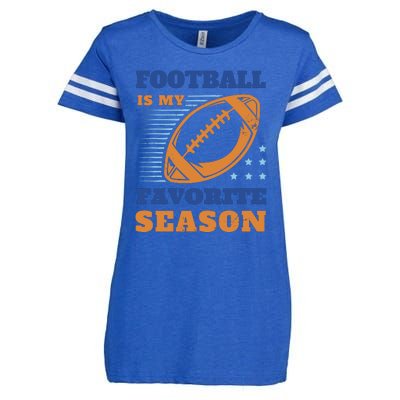 Football Is My Favorite Season Enza Ladies Jersey Football T-Shirt