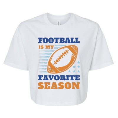 Football Is My Favorite Season Bella+Canvas Jersey Crop Tee