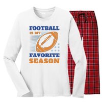 Football Is My Favorite Season Women's Long Sleeve Flannel Pajama Set 