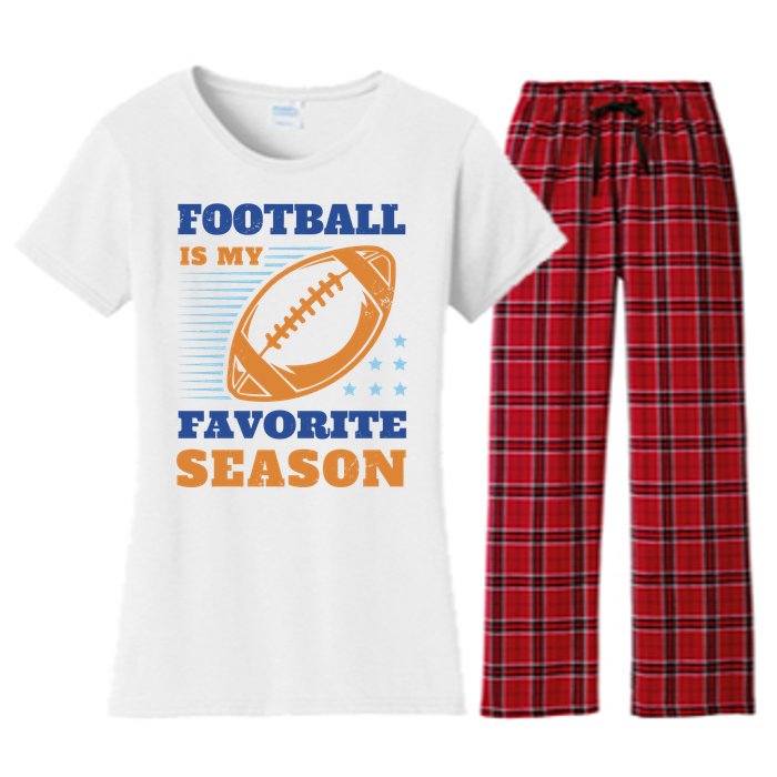 Football Is My Favorite Season Women's Flannel Pajama Set