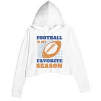 Football Is My Favorite Season Crop Fleece Hoodie