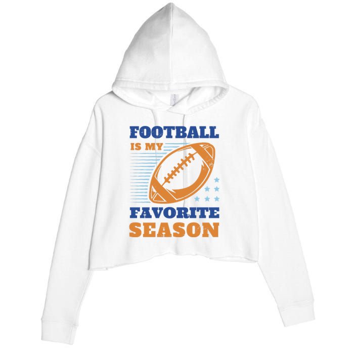 Football Is My Favorite Season Crop Fleece Hoodie