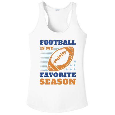 Football Is My Favorite Season Ladies PosiCharge Competitor Racerback Tank