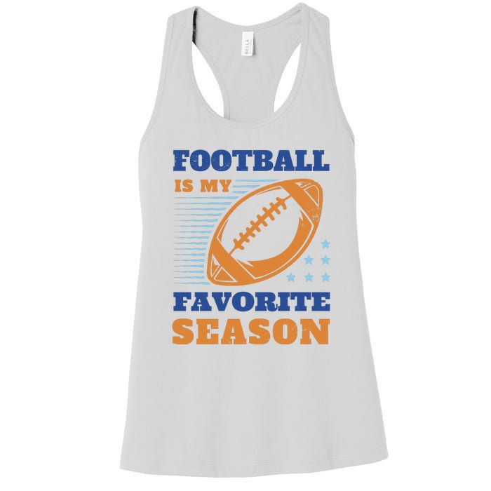 Football Is My Favorite Season Women's Racerback Tank