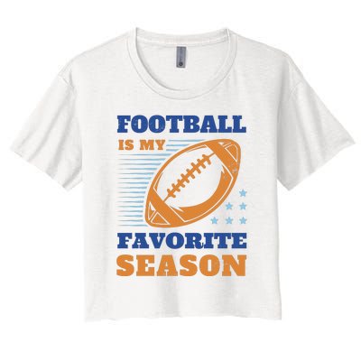 Football Is My Favorite Season Women's Crop Top Tee