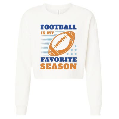 Football Is My Favorite Season Cropped Pullover Crew