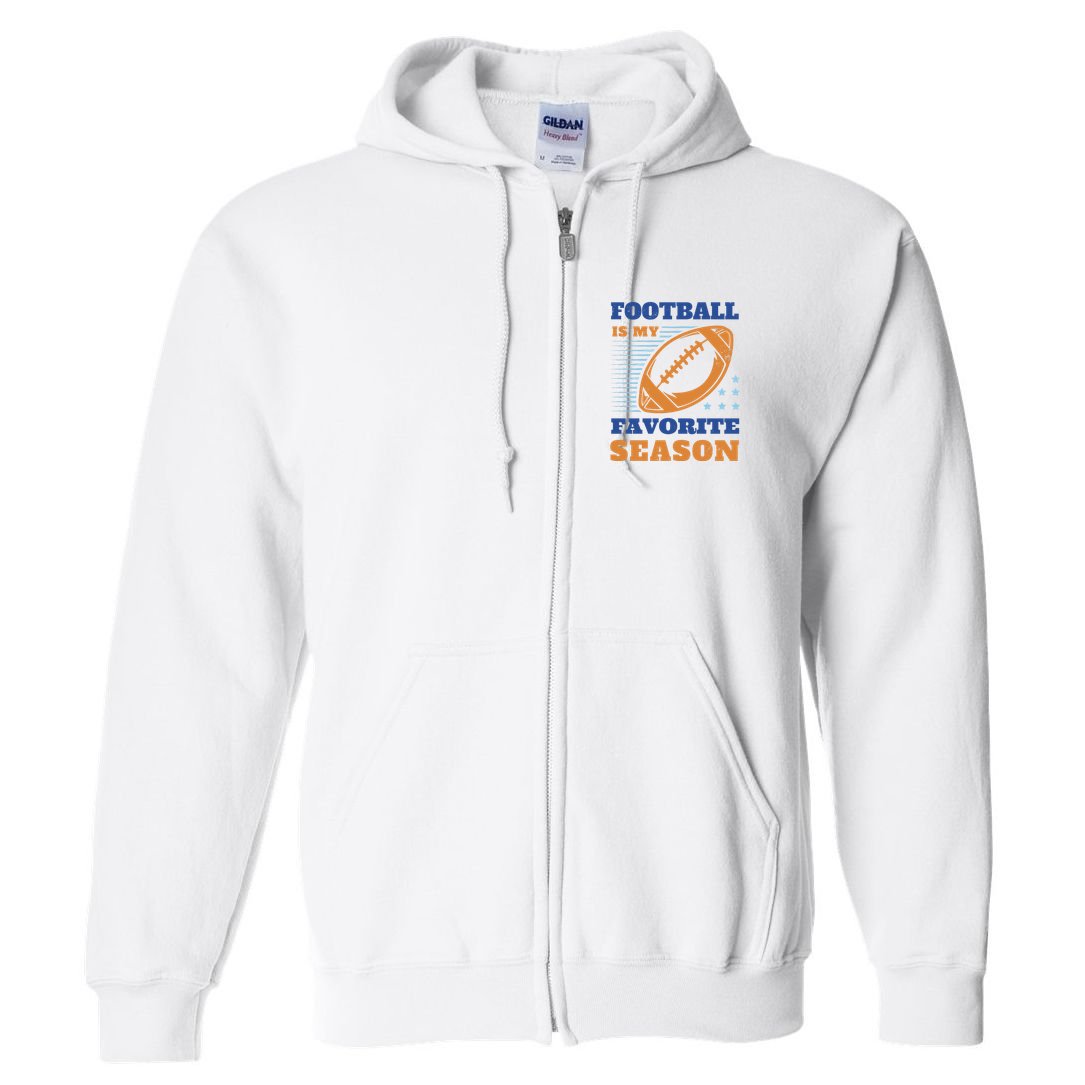 Football Is My Favorite Season Full Zip Hoodie